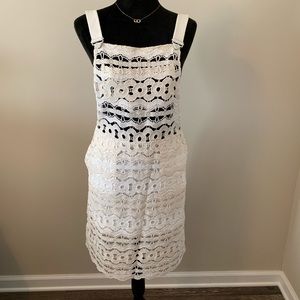 Overall White Lace Dress